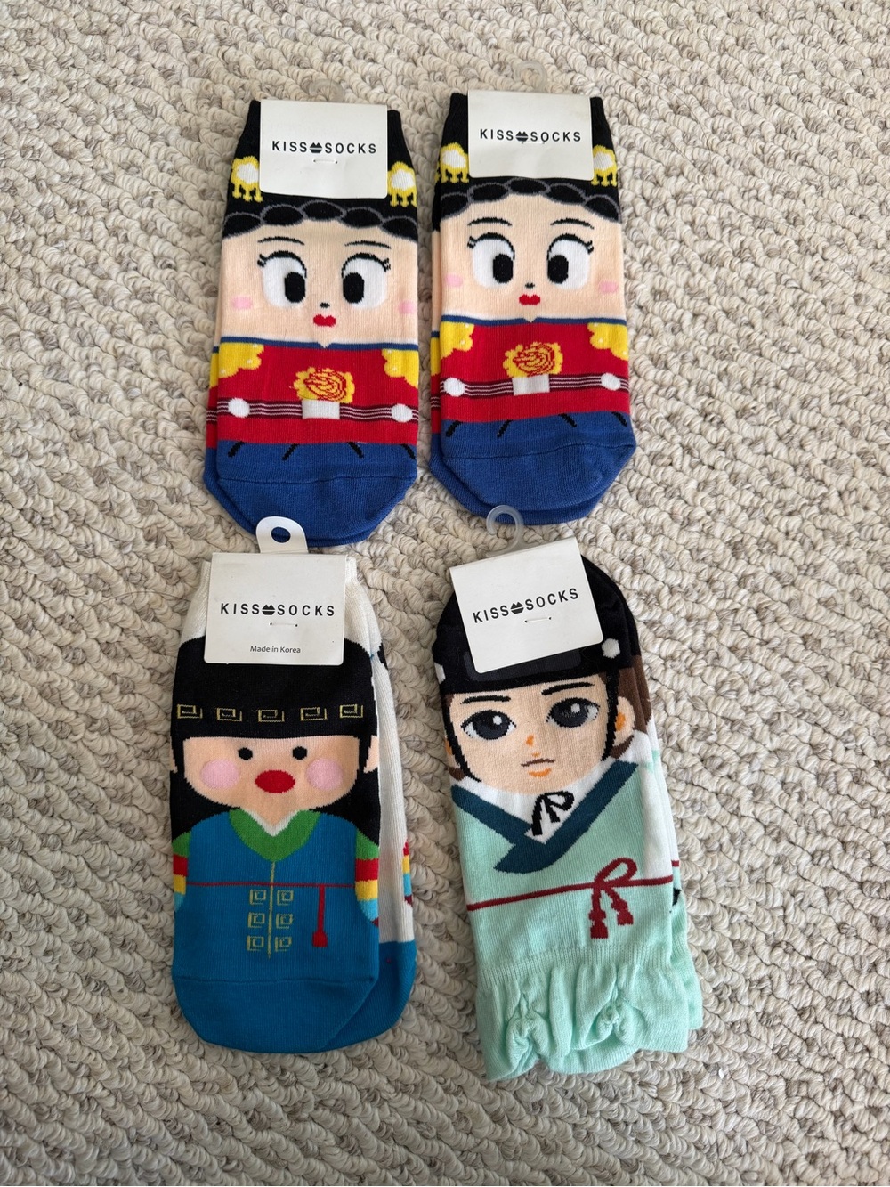 Kids&Womens Korean  Novelty Character Ankle Socks - Multicolor New